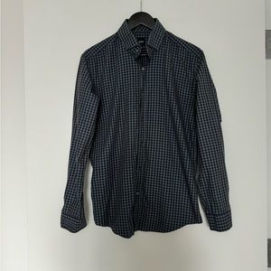 Hugo Boss Slim Fit Plaid Button Down Shirt
